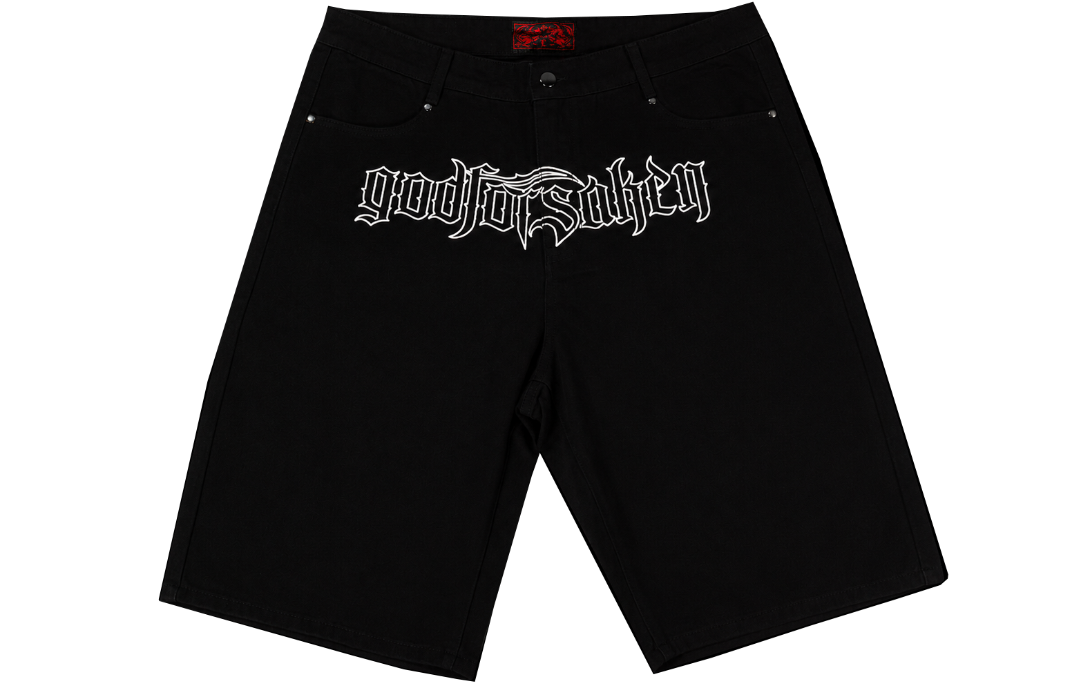 GOTHIC LOGO JORTS BLACK