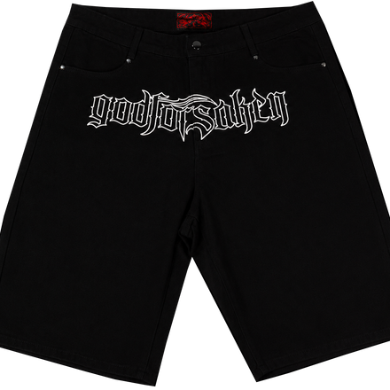 GOTHIC LOGO JORTS BLACK